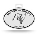 Buccaneers Black And White Oval Sticker
