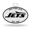 New York Jets Black And White Oval Sticker