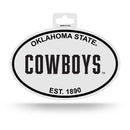 Oklahoma State University Black And White Oval Sticker