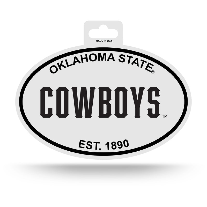 Oklahoma State University Black And White Oval Sticker