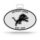 Lions Black And White Oval Sticker