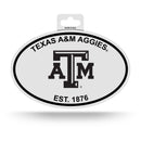 Texas A&M Black And White Oval Sticker