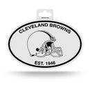 Cleveland Browns Oval Sticker - Black And White