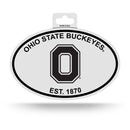 Ohio State Black And White Oval Sticker