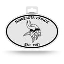 Vikings Black And White Oval Sticker