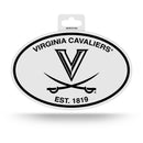 University of Virginia Black and White Oval Sticker