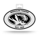 Missouri Tigers Oval Sticker - Black and White