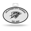 Thunder Black And White Oval Sticker