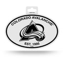 Colorado Avalanche Oval Sticker - Black and White