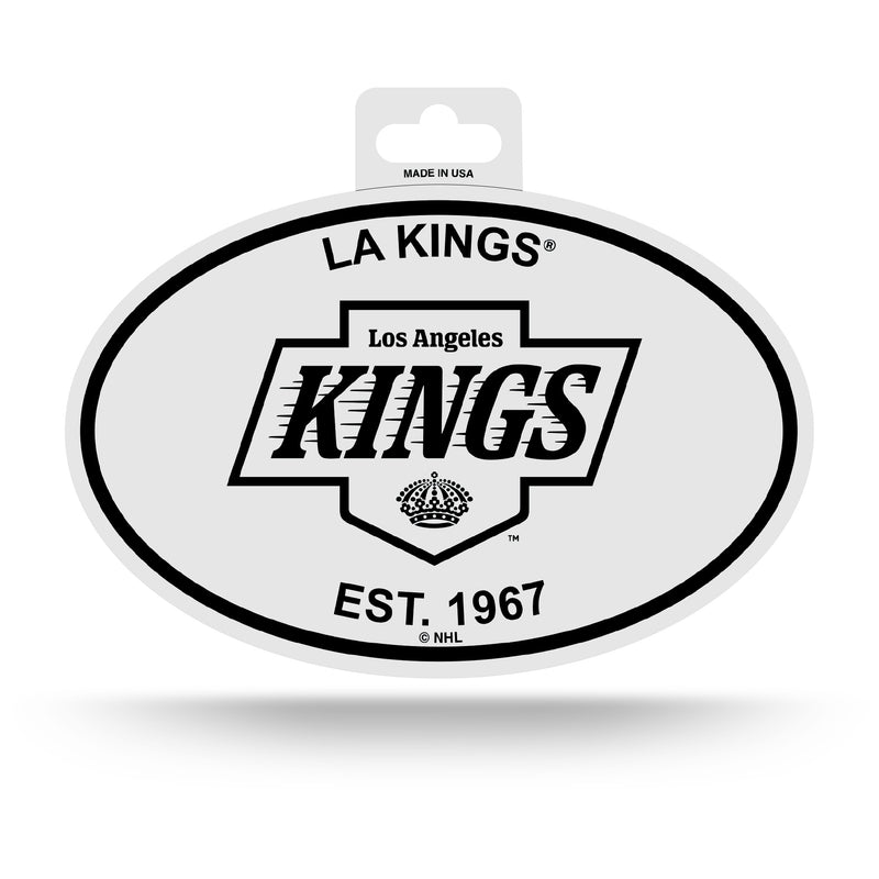 Los Angeles Kings Oval Sticker - Black And White