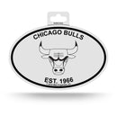 Bulls Black And White Oval Sticker