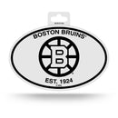 Boston Bruins Oval Sticker - Black and White