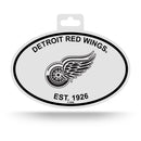 Red Wings Black And White Oval Sticker