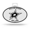 Dallas Stars Oval Sticker - Black and White