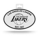 Los Angeles Lakers Oval Sticker - Black and White