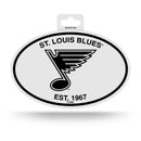 St. Louis Blues Oval Sticker - Black And White