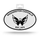 Washington Capitals Oval Sticker - Black and White