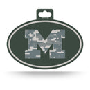 Michigan University Full Color Memorial Day Oval Sticker
