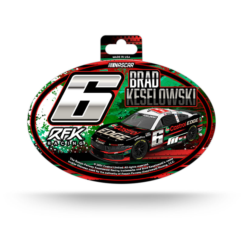 Brad Keselowski No. 6 Full Color Oval Decal