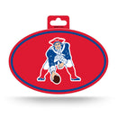 Patriots Retro Full Color Oval Sticker - Red Background