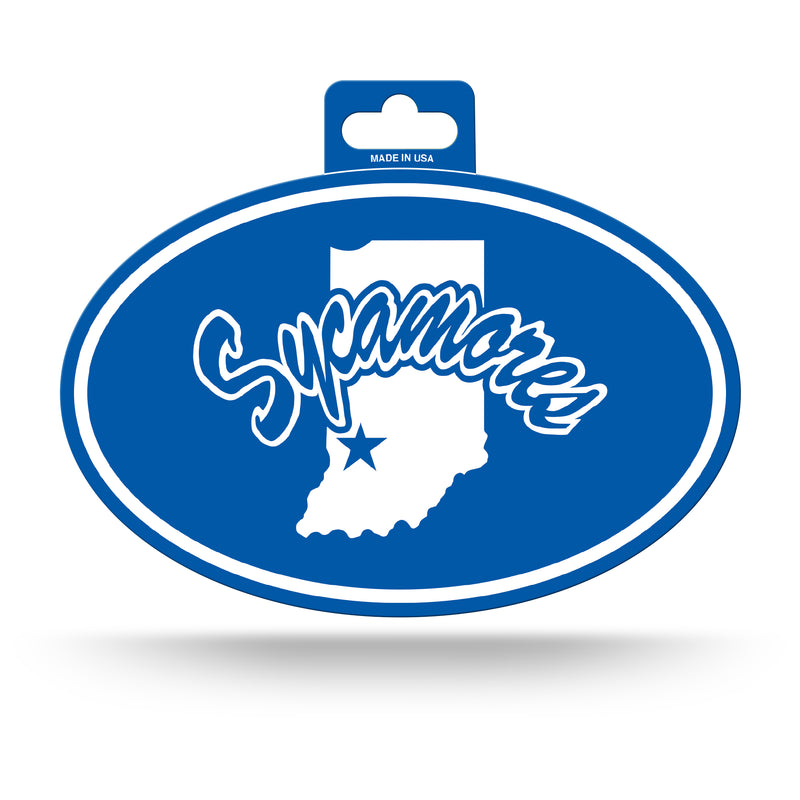 Indiana State Full Color Oval Sticker