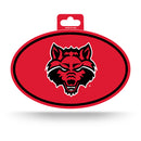 Arkansas State Full Color Oval Sticker