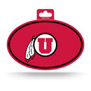 Utah University Full Color Oval Sticker