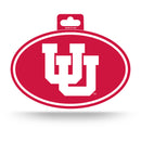 Utah University Full Color Oval Sticker - Interlocking U