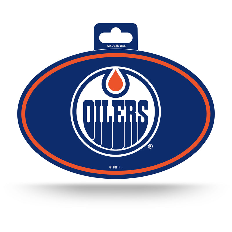 Oilers Full Color Oval Sticker