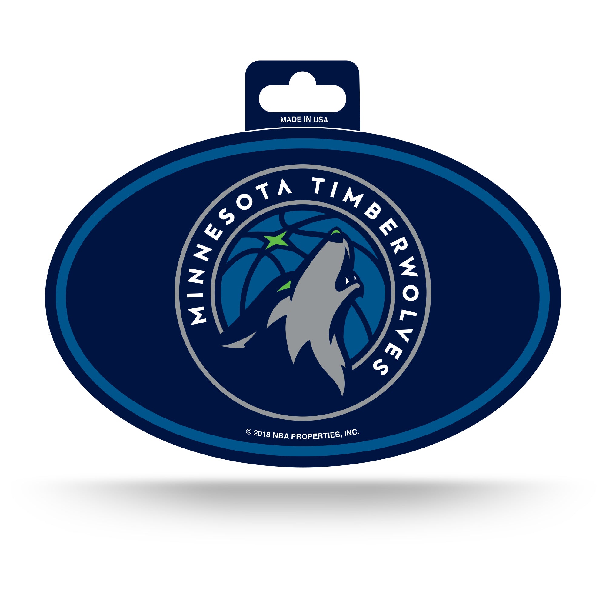 Timberwolves Full Color Oval Sticker
