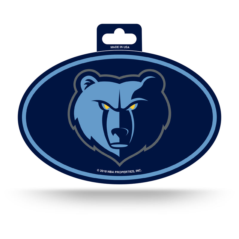 Grizzlies Full Color Oval Sticker