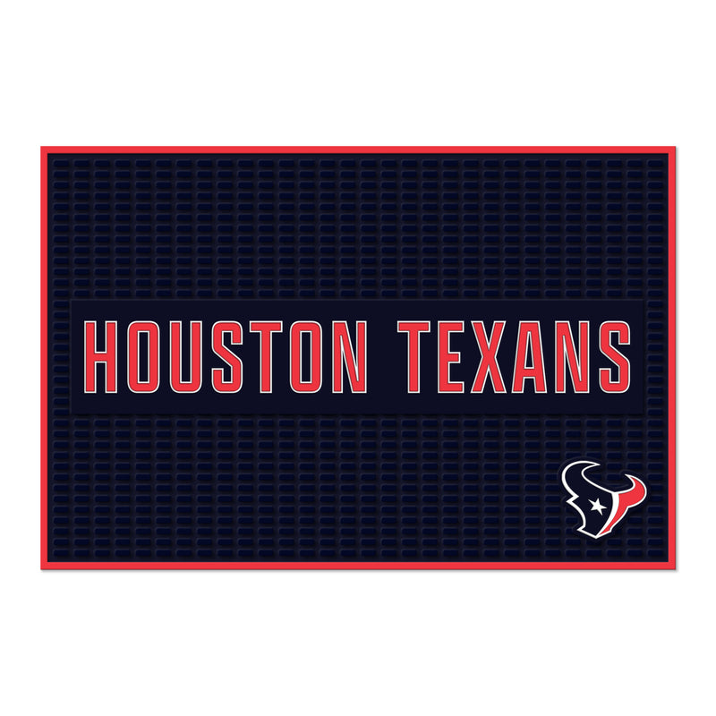 Houston Texans Large 12" X 18" Molded PVC Bar Mat