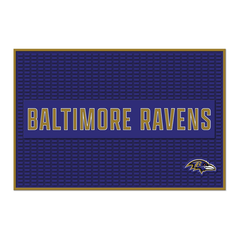 Baltimore Ravens Large 12" X 18" Molded PVC Bar Mat