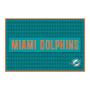 Miami Dolphins Large 12" X 18" Molded PVC Bar Mat