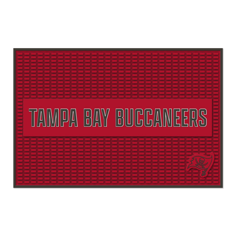 Tampa Bay Buccaneers Large 12" X 18" Molded PVC Bar Mat