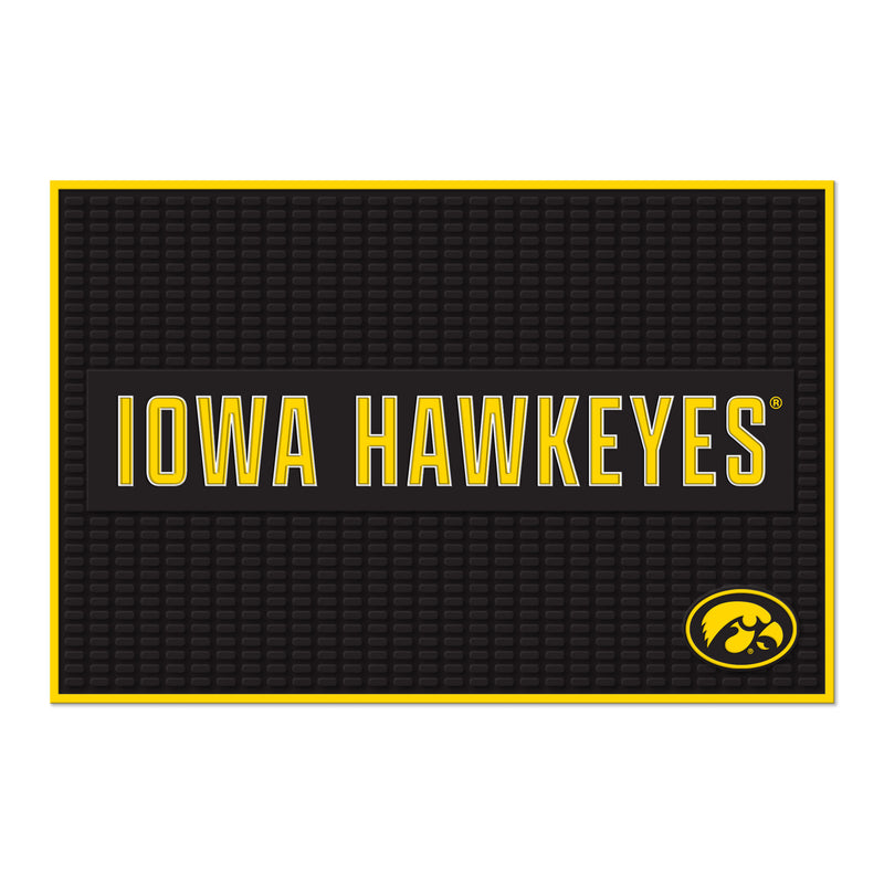 Iowa University Large 12" X 18" Molded PVC Bar Mat