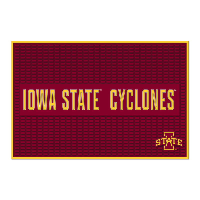 Iowa State Cyclones Large 12" X 18" Molded PVC Bar Mat