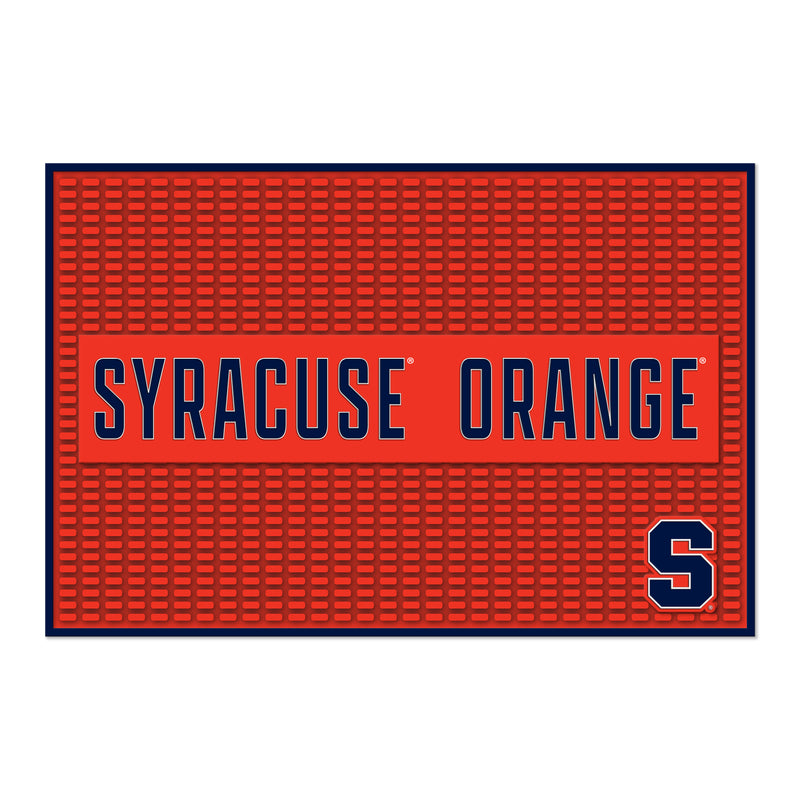Syracuse Orange Large 12" X 18" Molded PVC Bar Mat