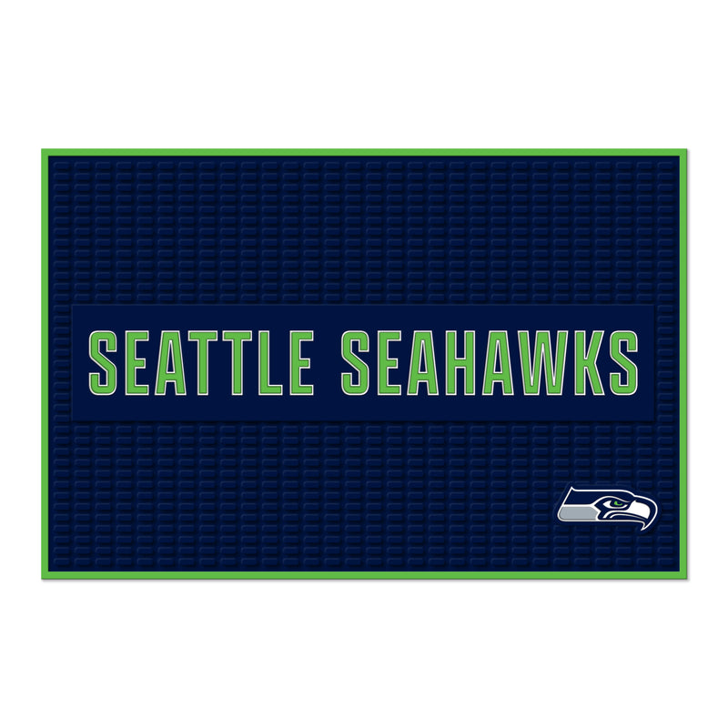 Seattle Seahawks Large 12" X 18" Molded PVC Bar Mat
