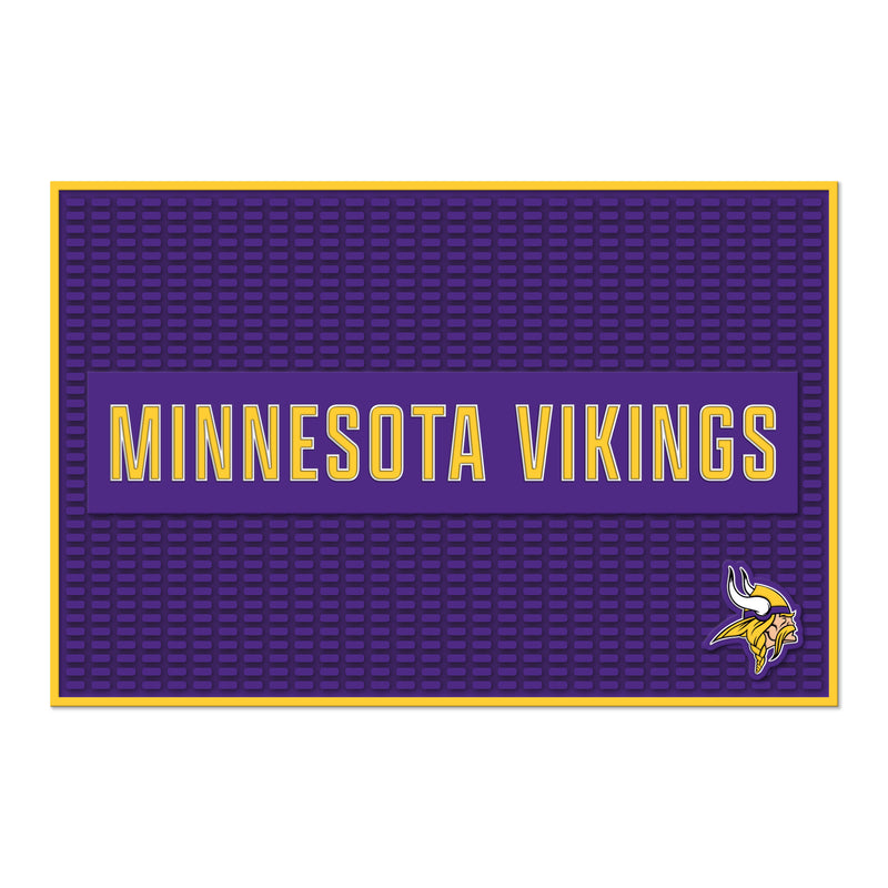 Minnesota Vikings Large 12" X 18" Molded PVC Bar Mat