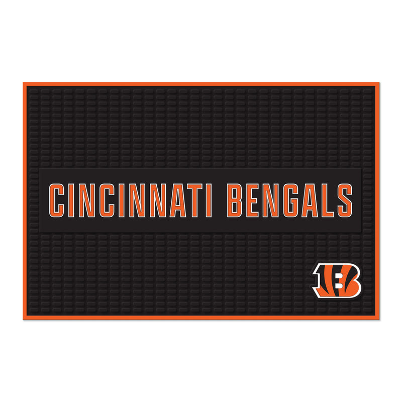 Cincinnati Bengals Large 12" X 18" Molded PVC Bar Mat