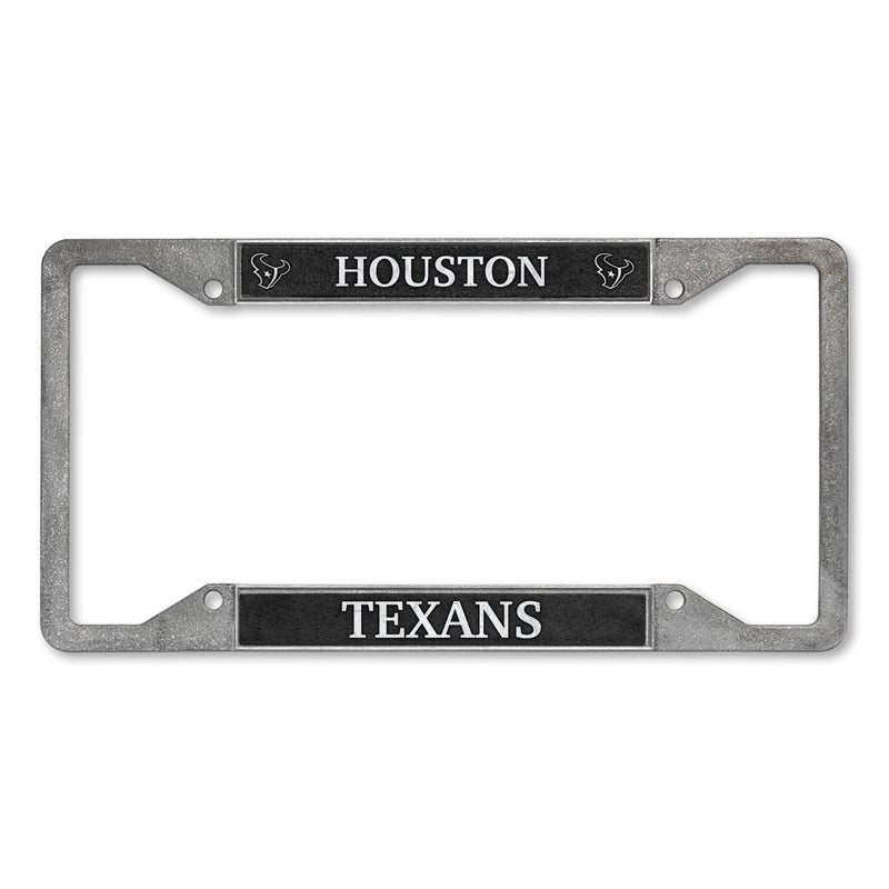 Houston Texans 4-Corner Pewter Style License Plate Frame