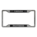 Carolina Panthers 4-Corner Pewter Style License Plate Frame