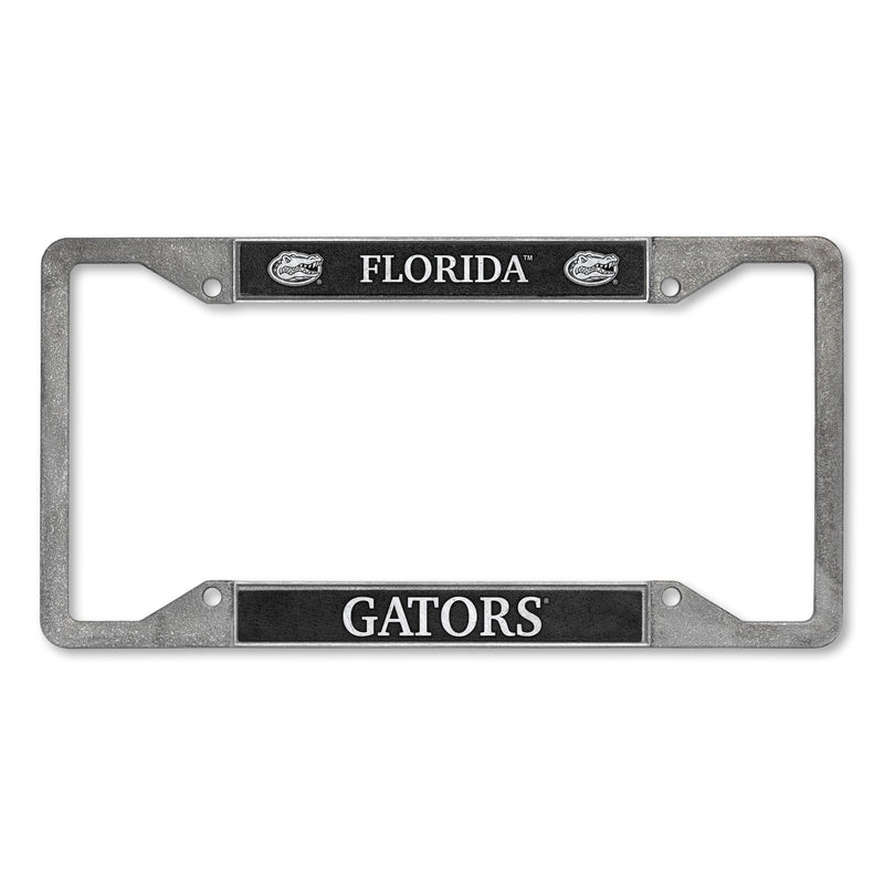 Florida Gators 4-Corner Pewter Style License Plate Frame
