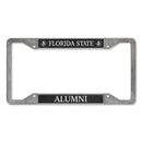 Florida State Alumni 4 Corner Pewter Style License Plate Frame