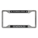 Florida State Seminoles 4-Corner Pewter Style License Plate Frame