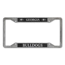 Georgia Bulldogs 4-Corner Pewter Style License Plate Frame
