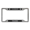 Clemson Tigers 4-Corner Pewter Style License Plate Frame