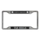 North Carolina Tar Heels 4-Corner Pewter Style License Plate Frame
