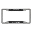 North Carolina State Alumni 4 Corner Pewter Style License Plate Frame